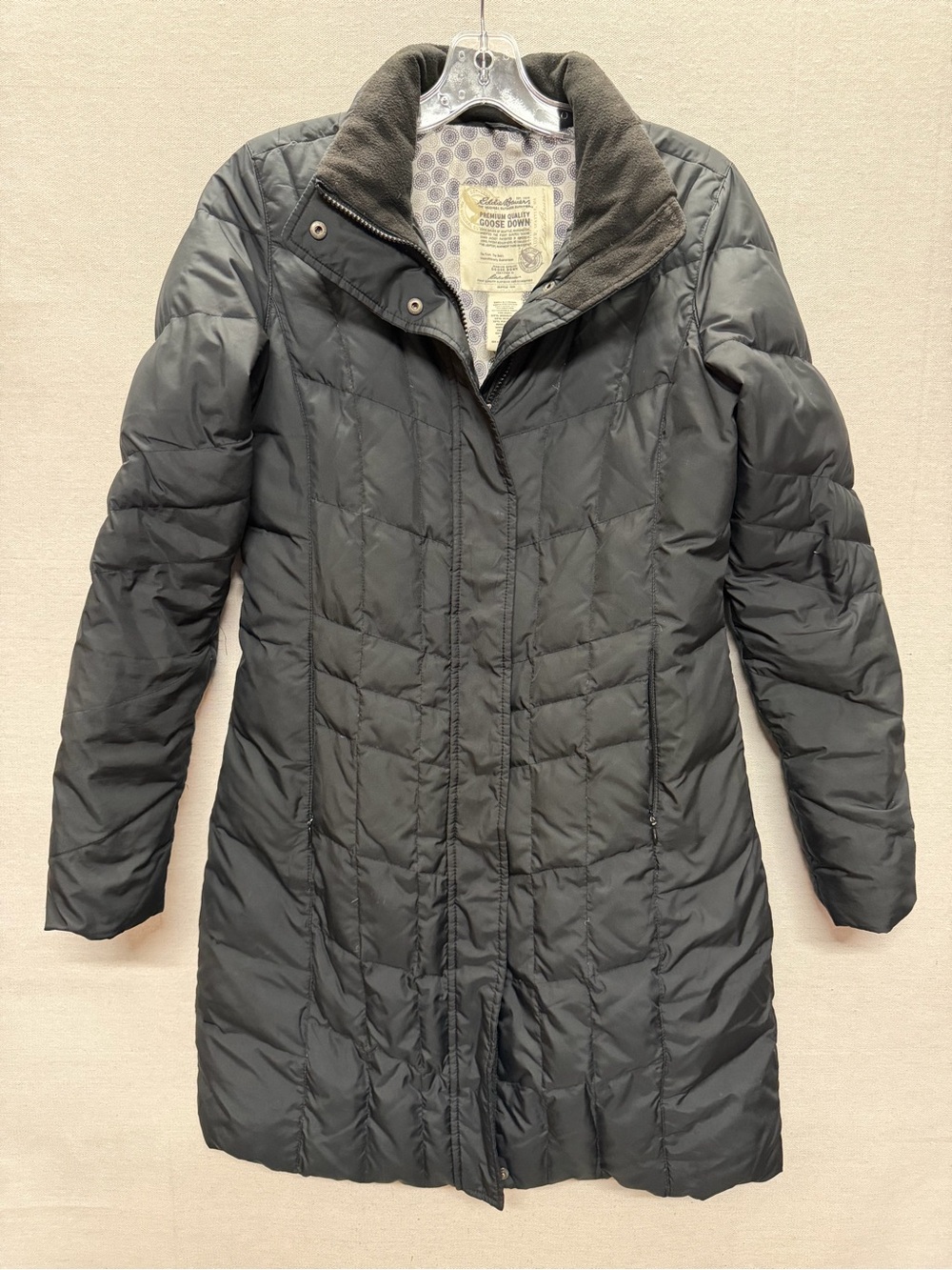 Eddie Bauer Quilted Long Down Puffer Coat - size XS